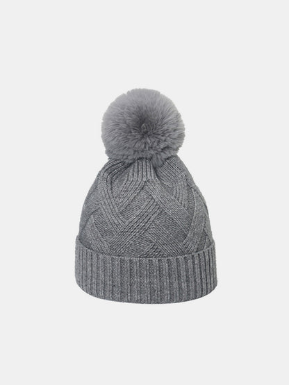 Roll Rim Hat with Pompom - Cowaa