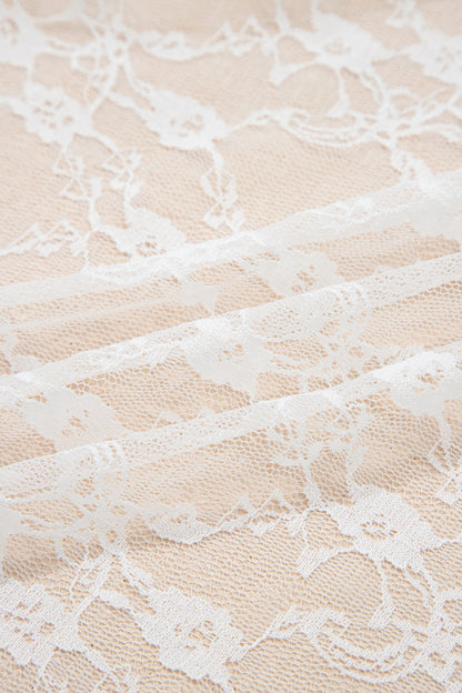 White Sheer Lace Frilly Ruffles High Low Long Skirt - Cowaa