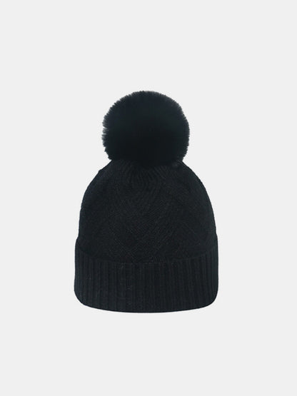 Roll Rim Hat with Pompom - Cowaa