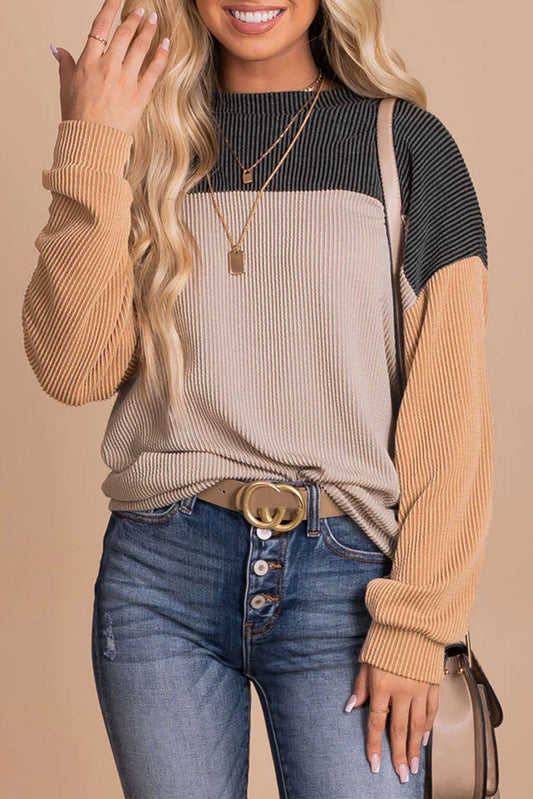 Corduroy Long Sleeve Top - Cowaa