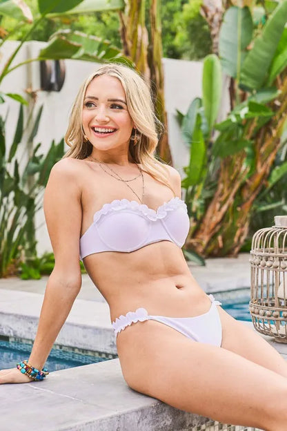And The Why Frill Trim Bandeau Bikini Swim Set.