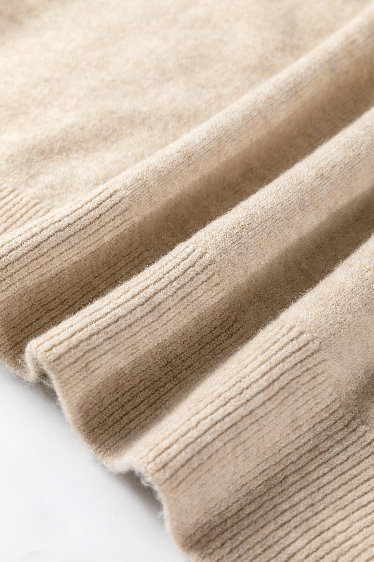 Parchment Button Lace Detail Raglan Sleeve Shift Mini Sweater Dress - Cowaa