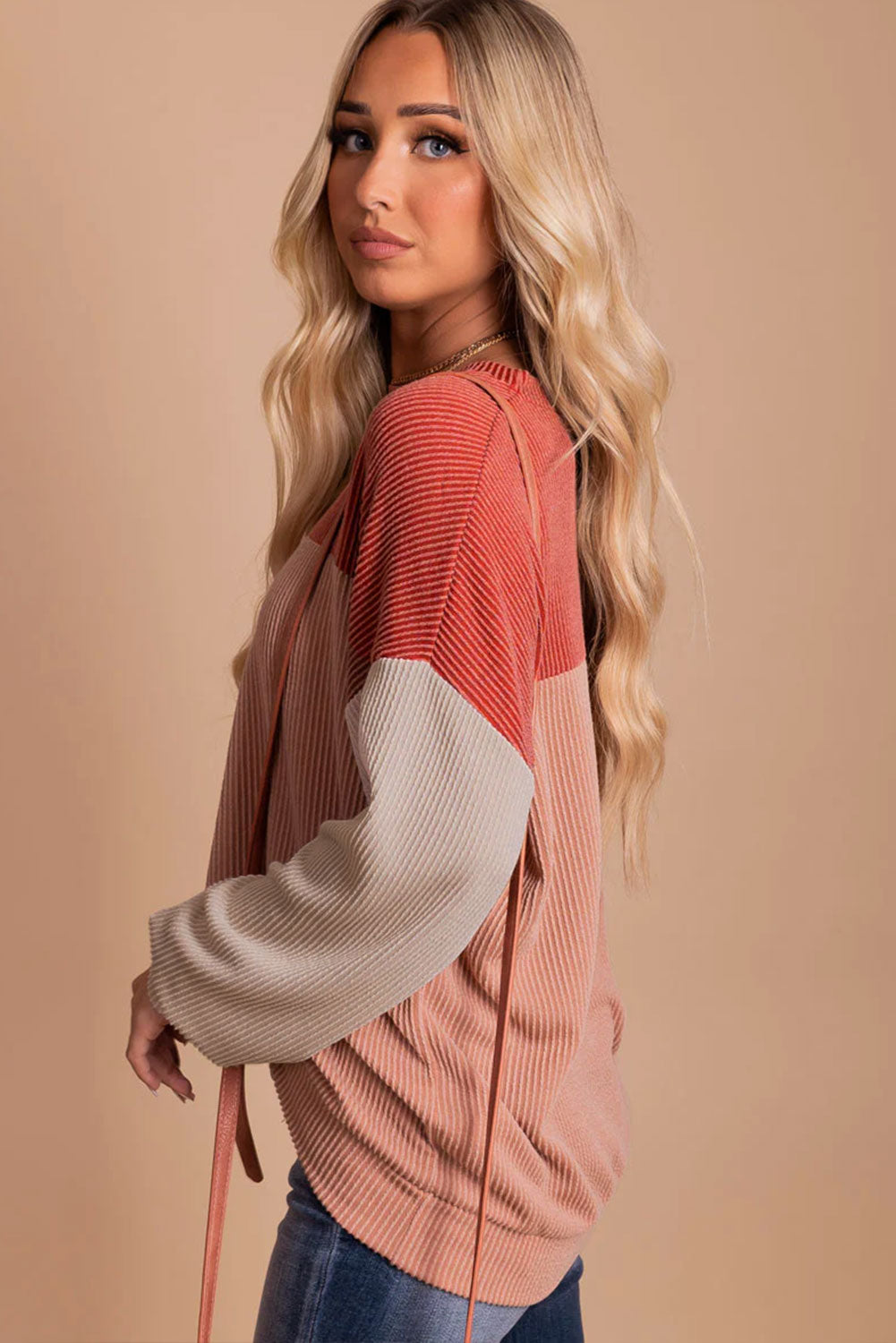 Corduroy Long Sleeve Top - Cowaa