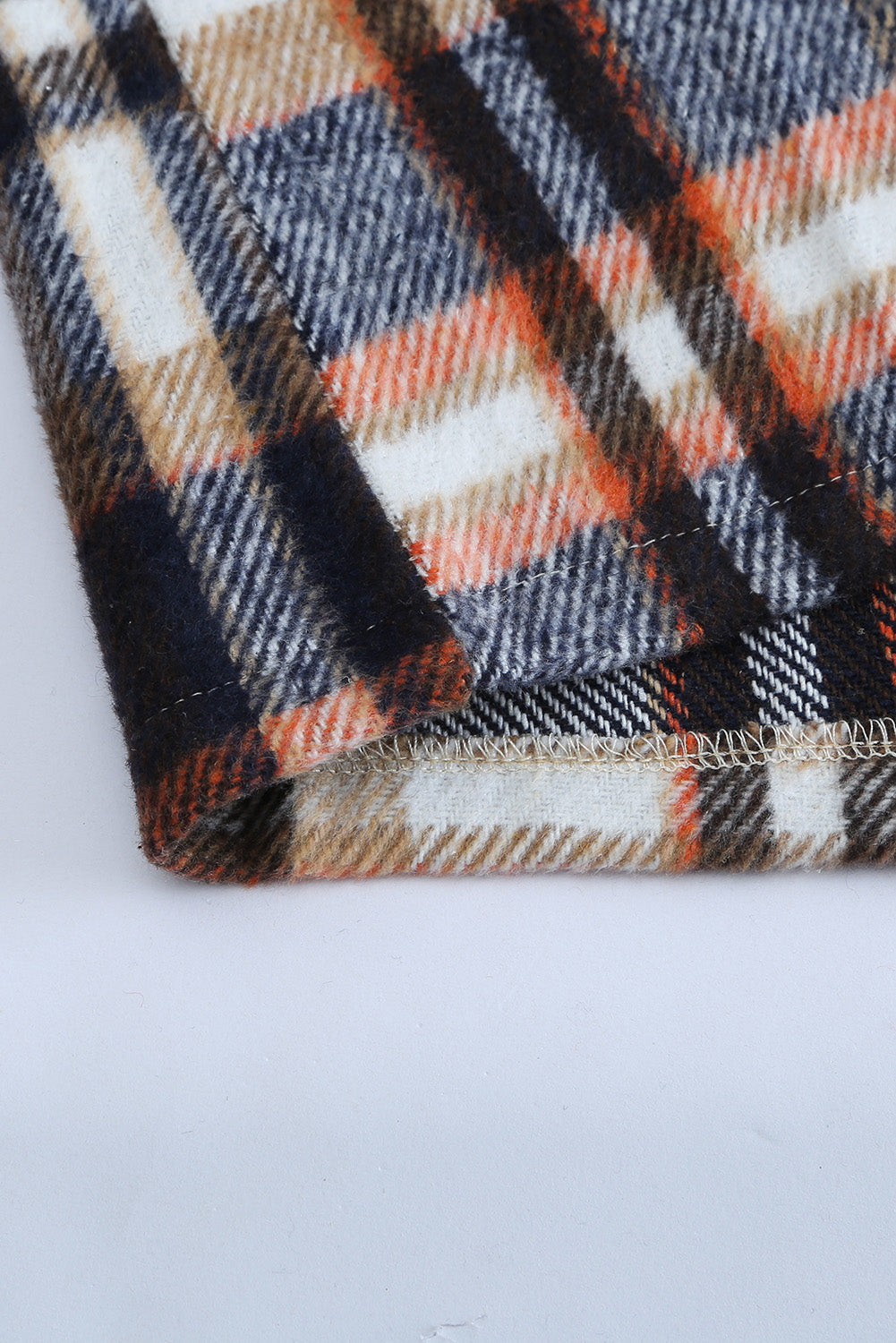 Plaid Button Front Pocket Shirt Shacket - Cowaa