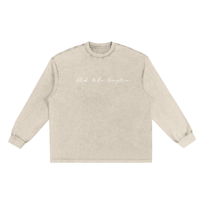 Proverbs 28 Snow Washed Frayed Edge T-Shirt