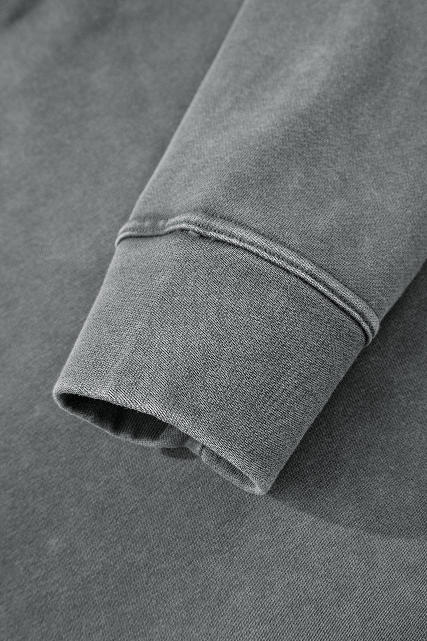 Medium Grey Mineral Wash Chest Pockets Drop Shoulder Shacket with Side Slit