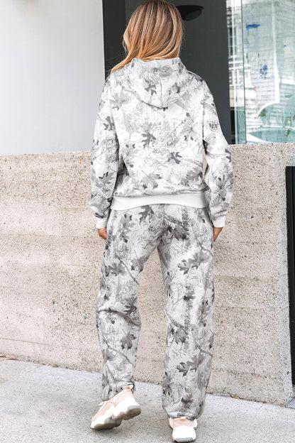 Light Grey Light Woodland Camo Classic Hoodie and Sweatpants Set - Cowaa