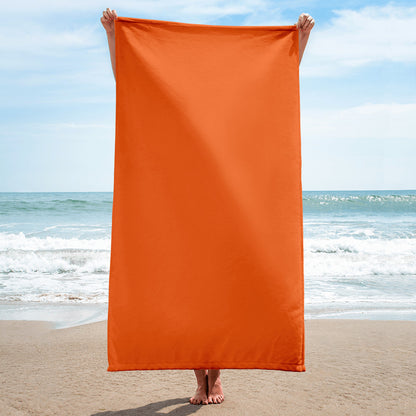 Bright Orange Beach Towel