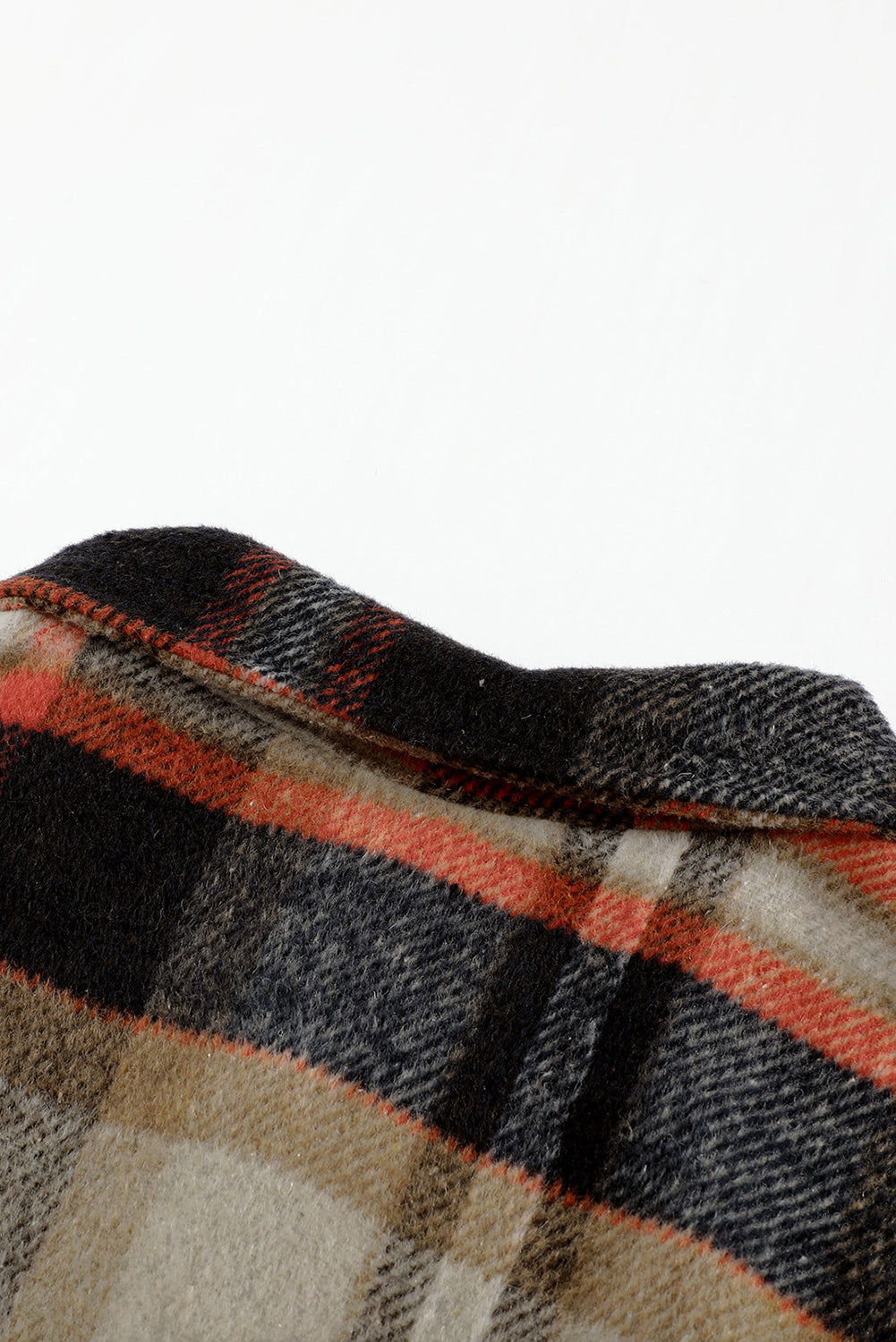 Plaid Button Front Pocket Shirt Shacket - Cowaa