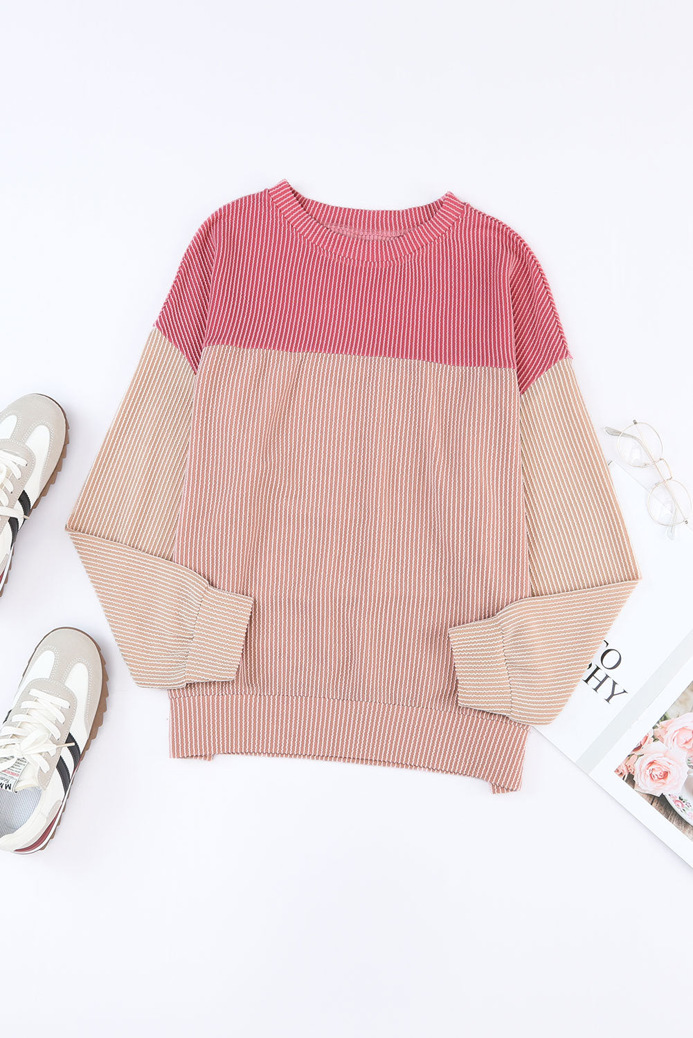 Corduroy Long Sleeve Top - Cowaa