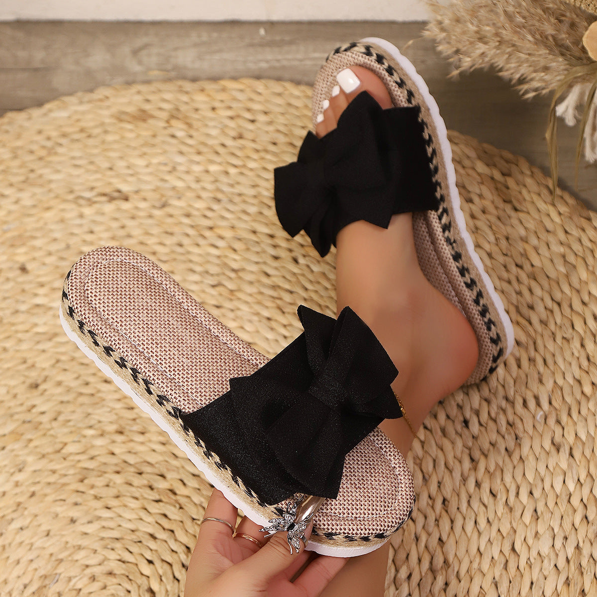 Bow Open Toe Platform Sandals – Cowaa