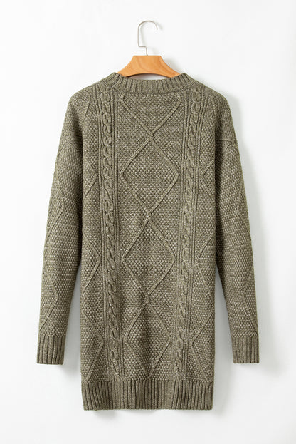 Knit Loose Fit Sweater Dress - Cowaa