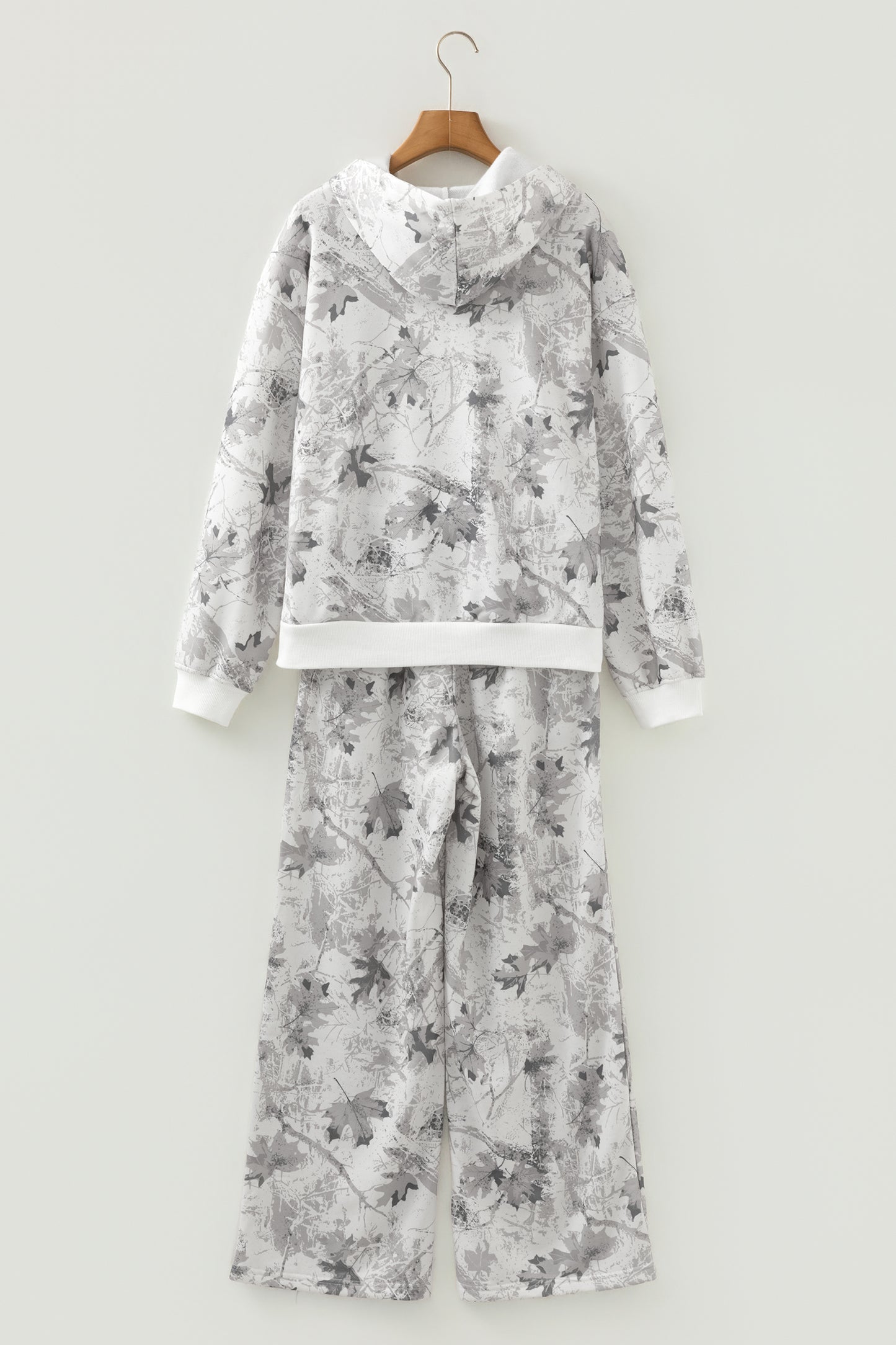 Light Grey Light Woodland Camo Classic Hoodie and Sweatpants Set - Cowaa