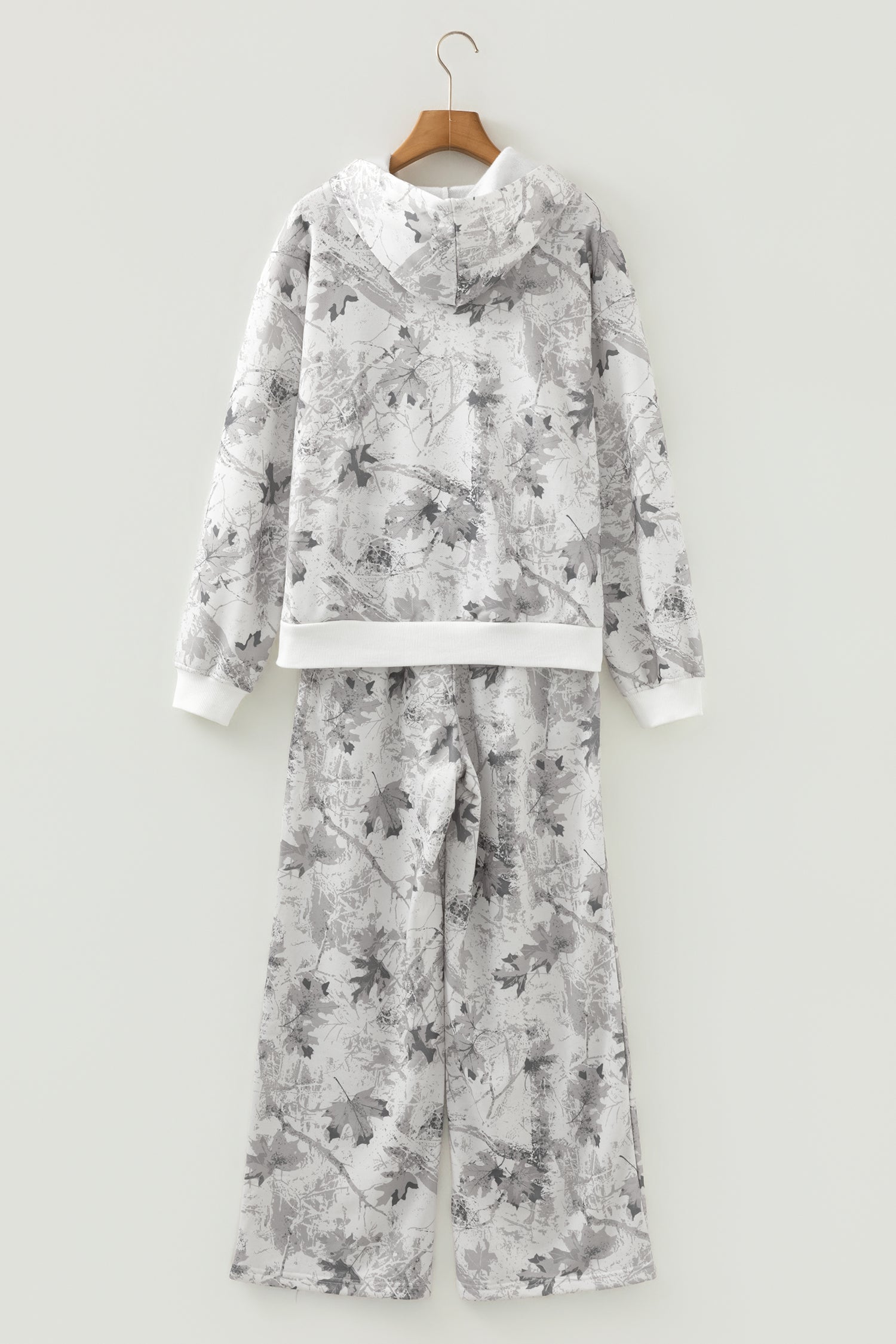 Light Grey Light Woodland Camo Classic Hoodie and Sweatpants Set - Cowaa