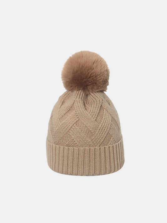 Roll Rim Hat with Pompom - Cowaa