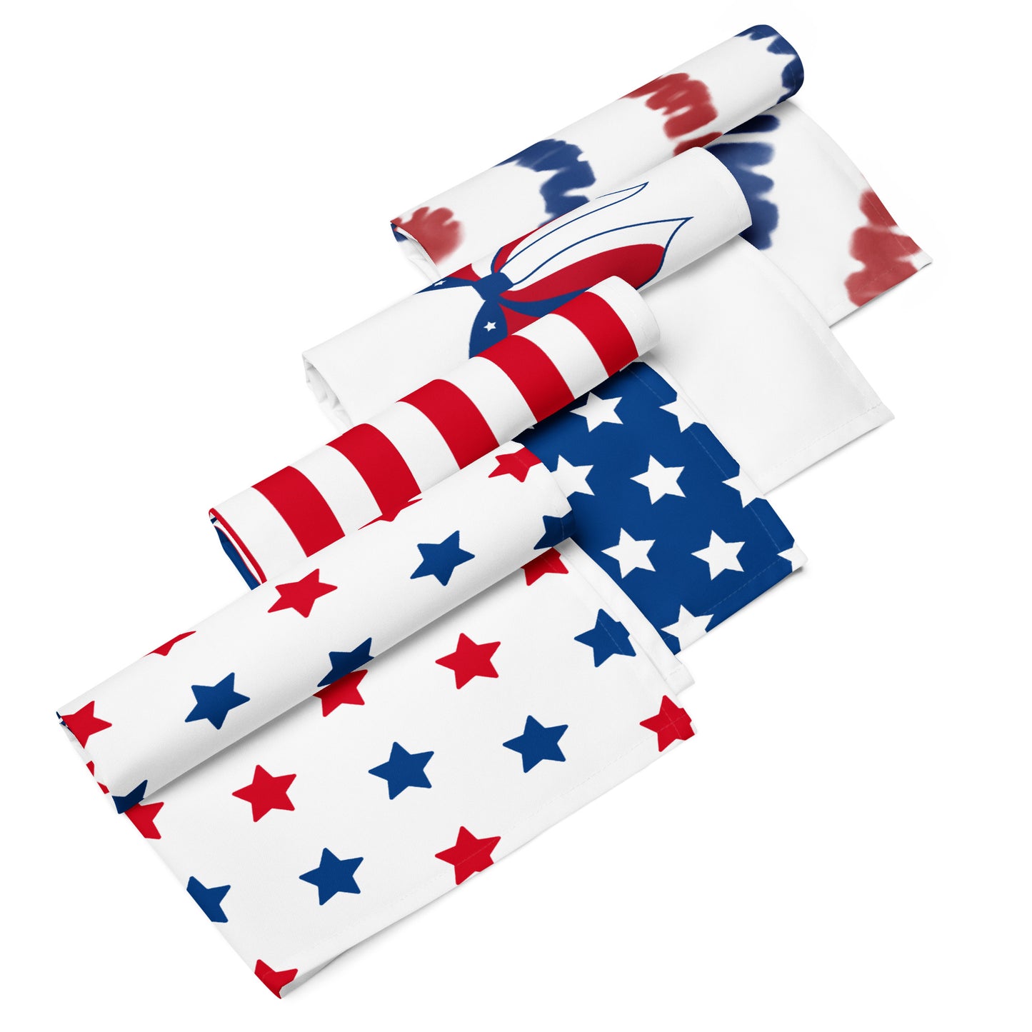 Patriotic Cloth Napkin 4 Piece Set