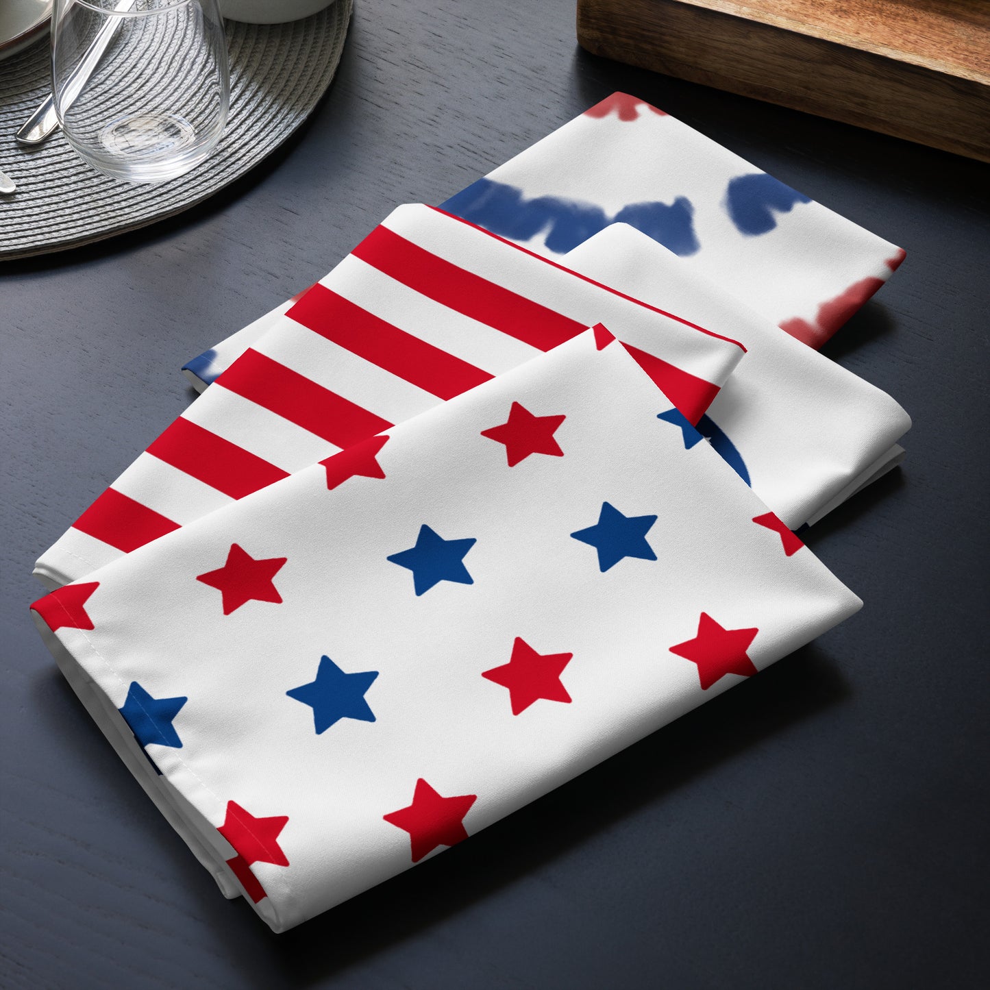 Patriotic Cloth Napkin 4 Piece Set
