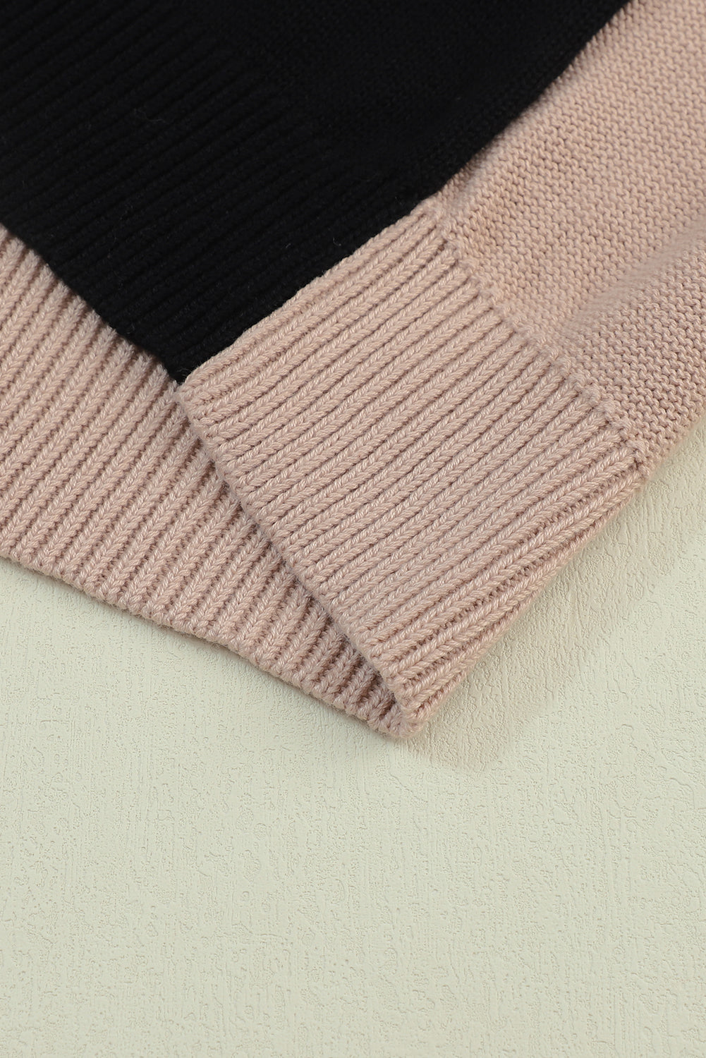Bishop Sleeve Exposed Seam Ribbed Trim Sweater - Cowaa