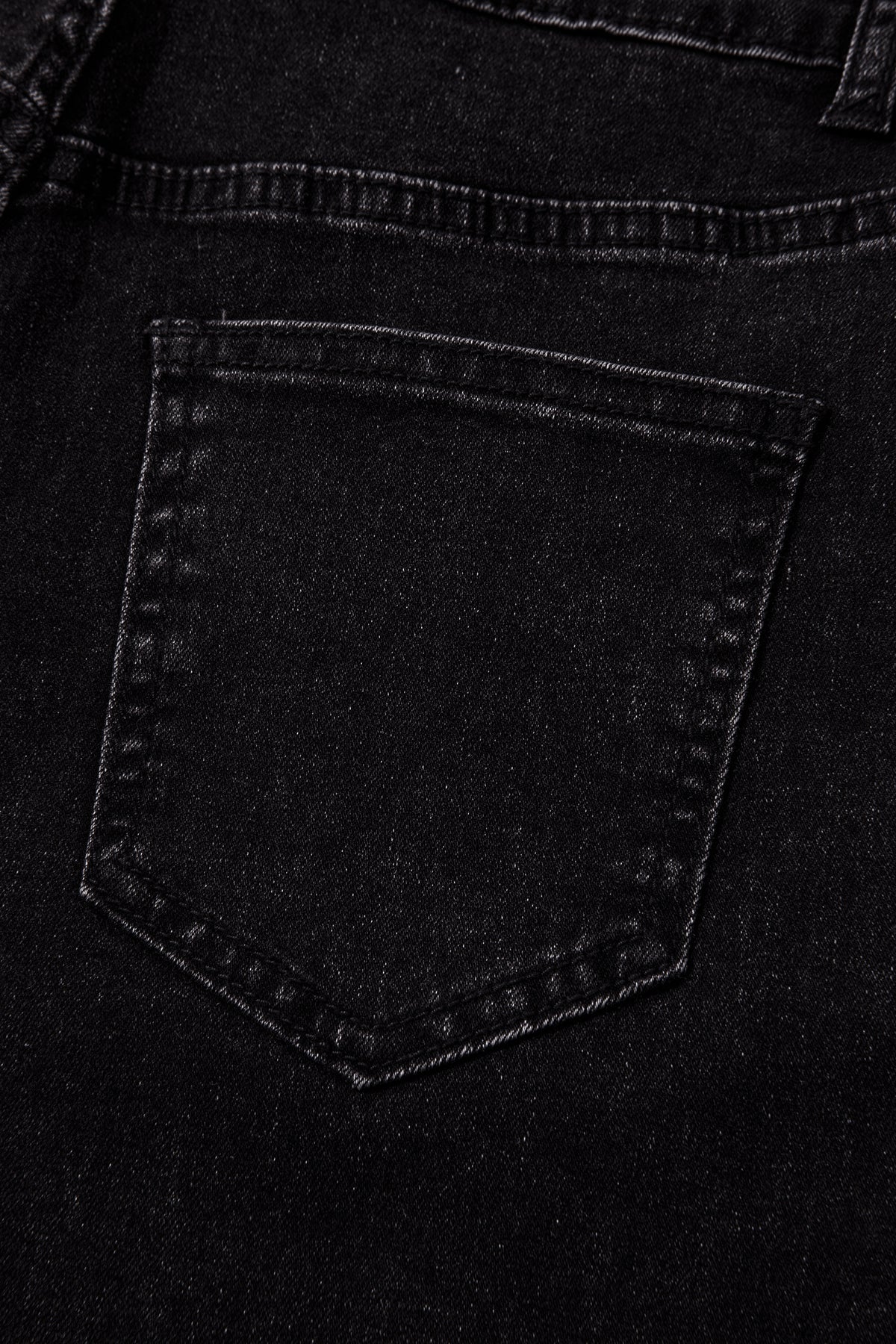 Navy Blue Studded Detail Straight Leg Casual Loose Jeans