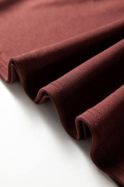 Coffee Contrast Plaid Trim Patchwork Collared Plus Size Shift Mini Dress