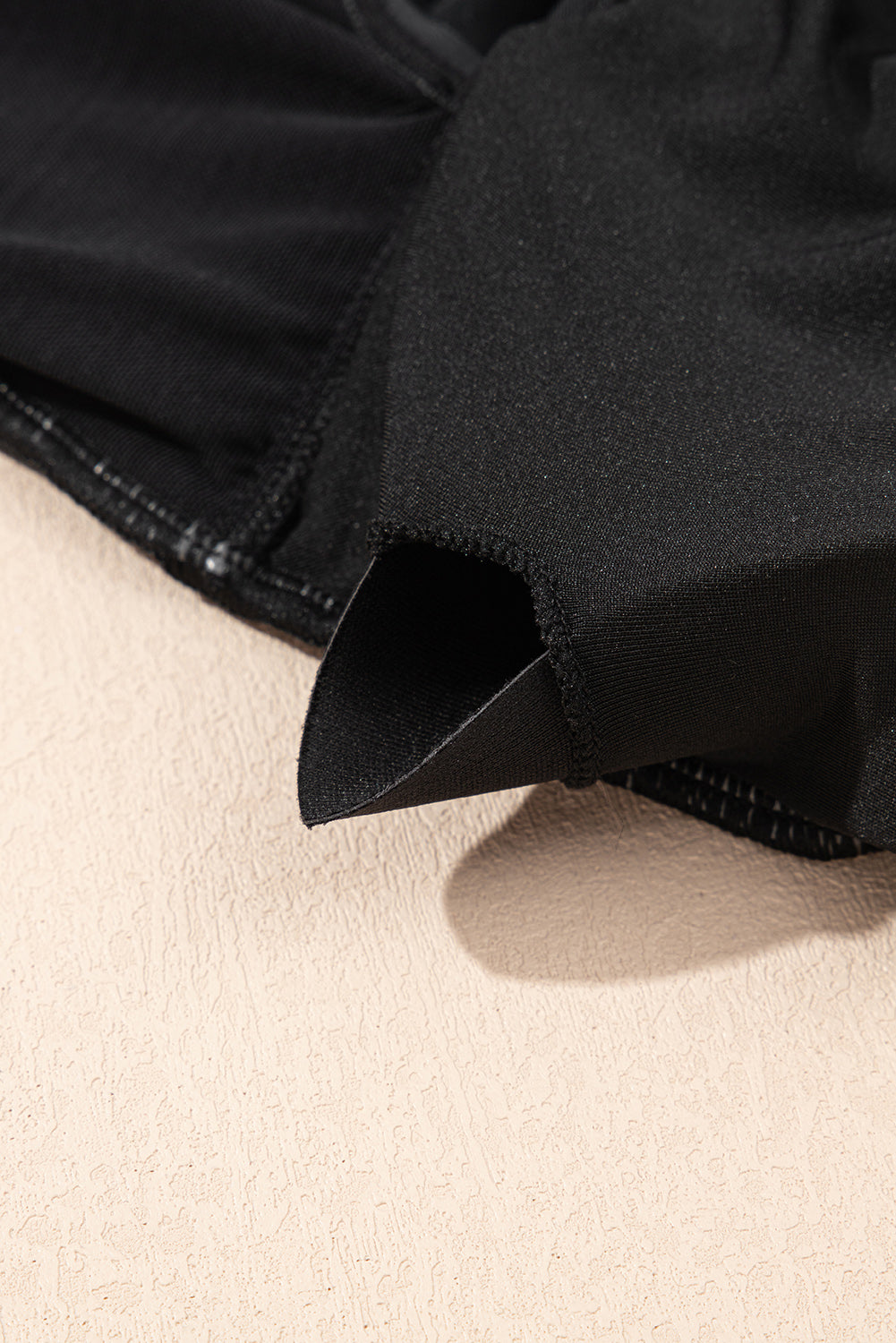 Black Ric Rac Trim Contrasted Patchwork Cutout One Piece Swimsuit - Cowaa