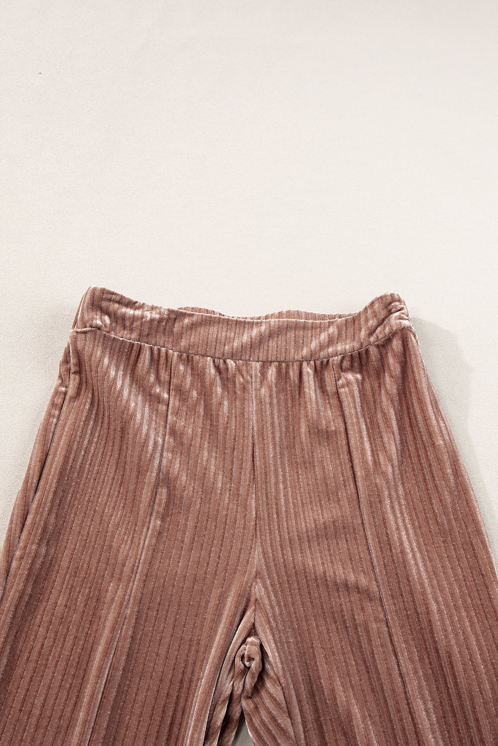 High Waist Corduroy Flare Pants - Cowaa