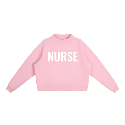 Nurse Essential Fleece Mock-Neck Crew Sweatshirt
