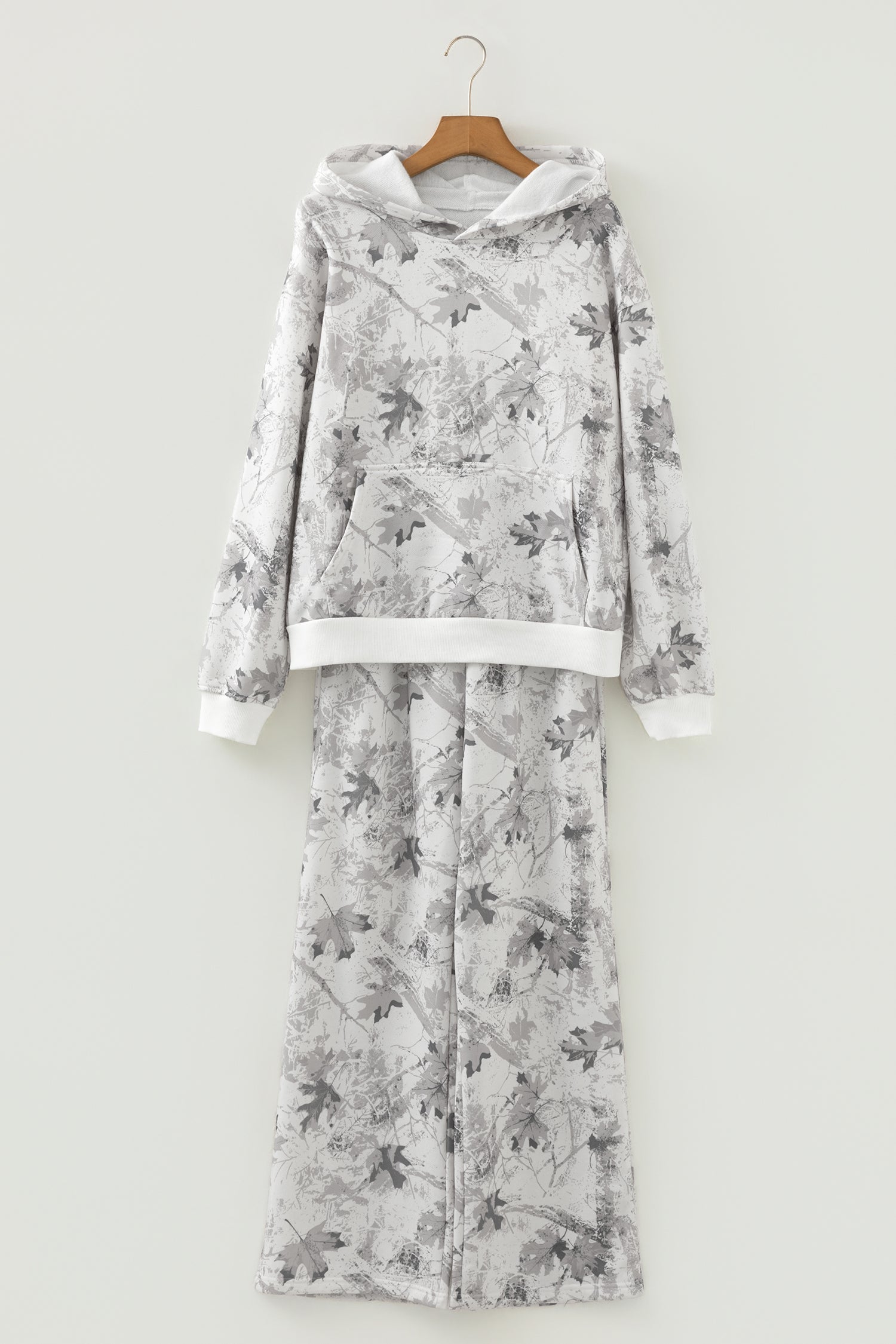 Light Grey Light Woodland Camo Classic Hoodie and Sweatpants Set - Cowaa