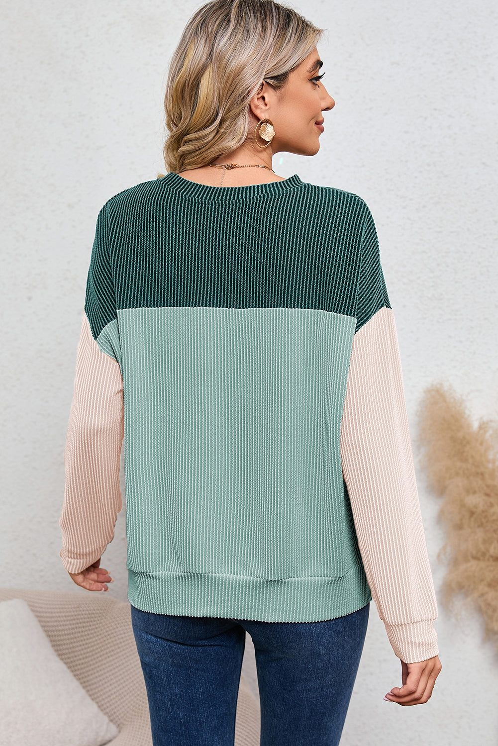 Corduroy Long Sleeve Top - Cowaa