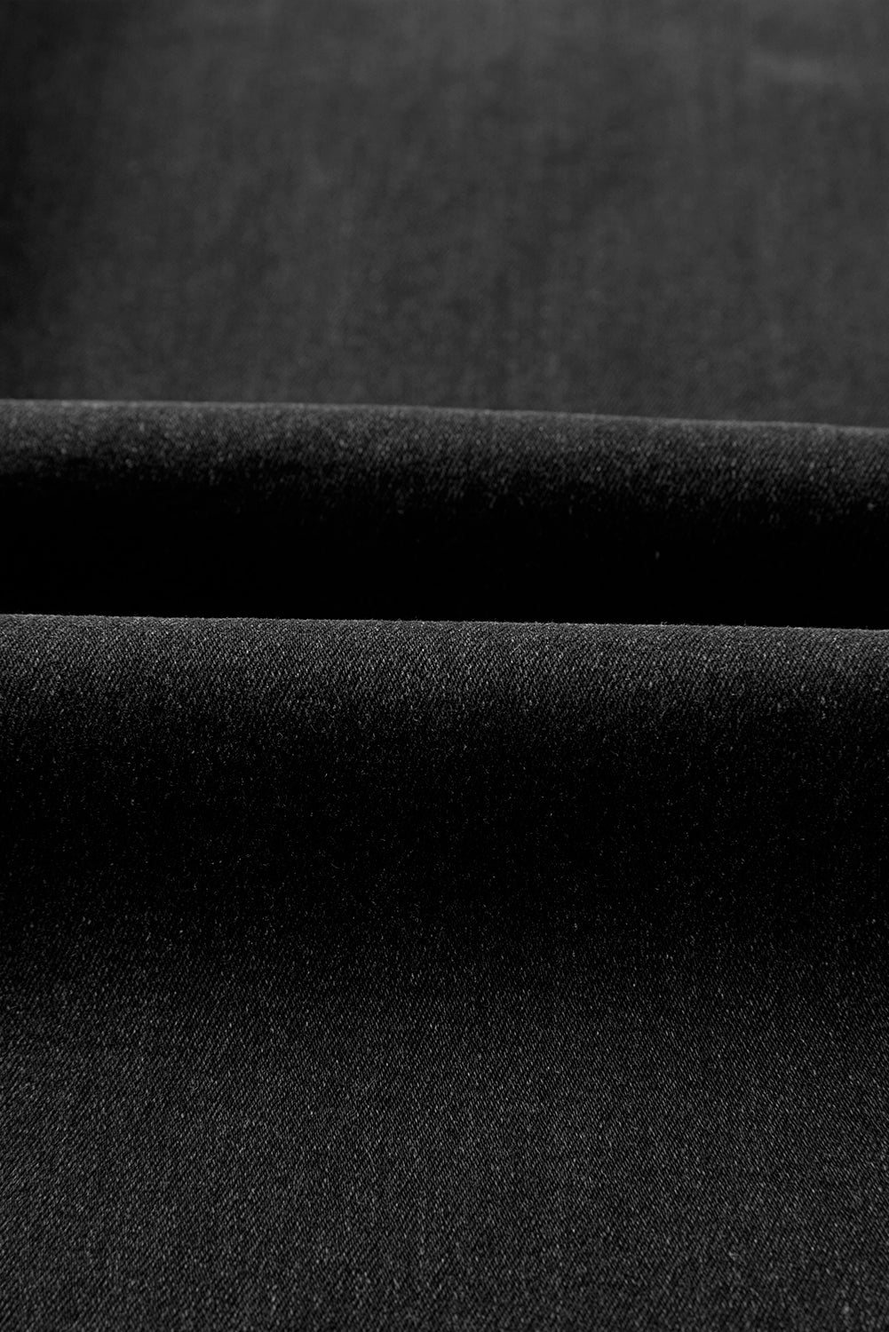 Black Raw Hem Unique Cuffs Straight High Rise Loose Jeans - Cowaa