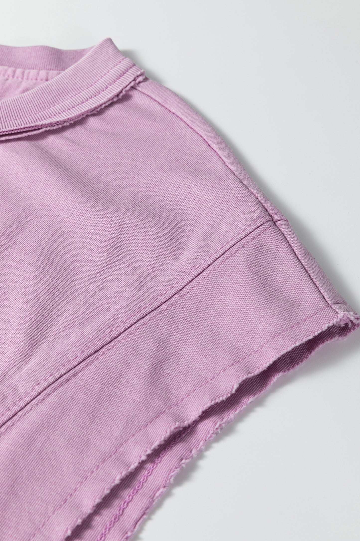 Bright Pink Mineral Wash Boxy Fit Cotton Tank Top - Cowaa