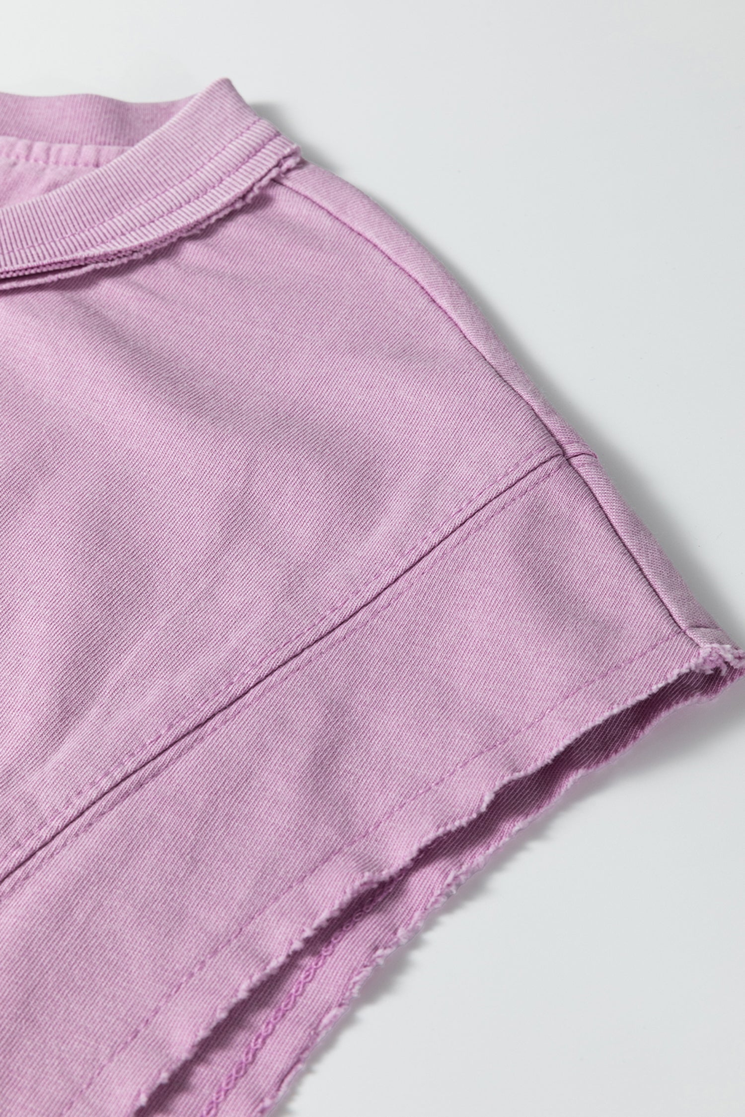 Bright Pink Mineral Wash Boxy Fit Cotton Tank Top - Cowaa