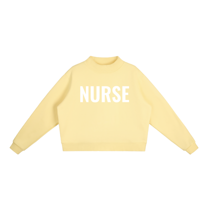 Nurse Essential Fleece Mock-Neck Crew Sweatshirt
