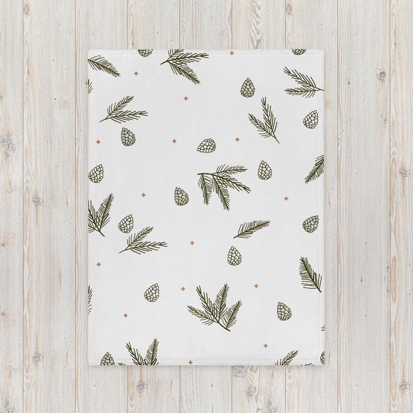 Pine Leaves Seasonal Throw Blanket