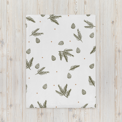 Pine Leaves Seasonal Throw Blanket