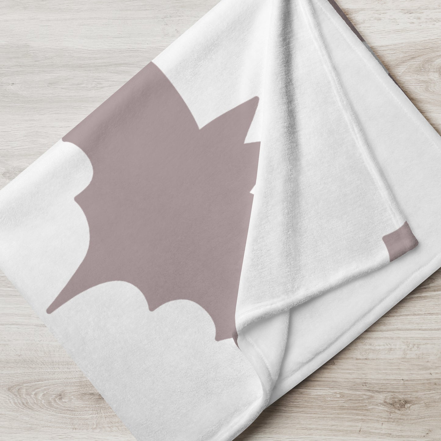 Taupe Bat Pattern Halloween Throw Blanket