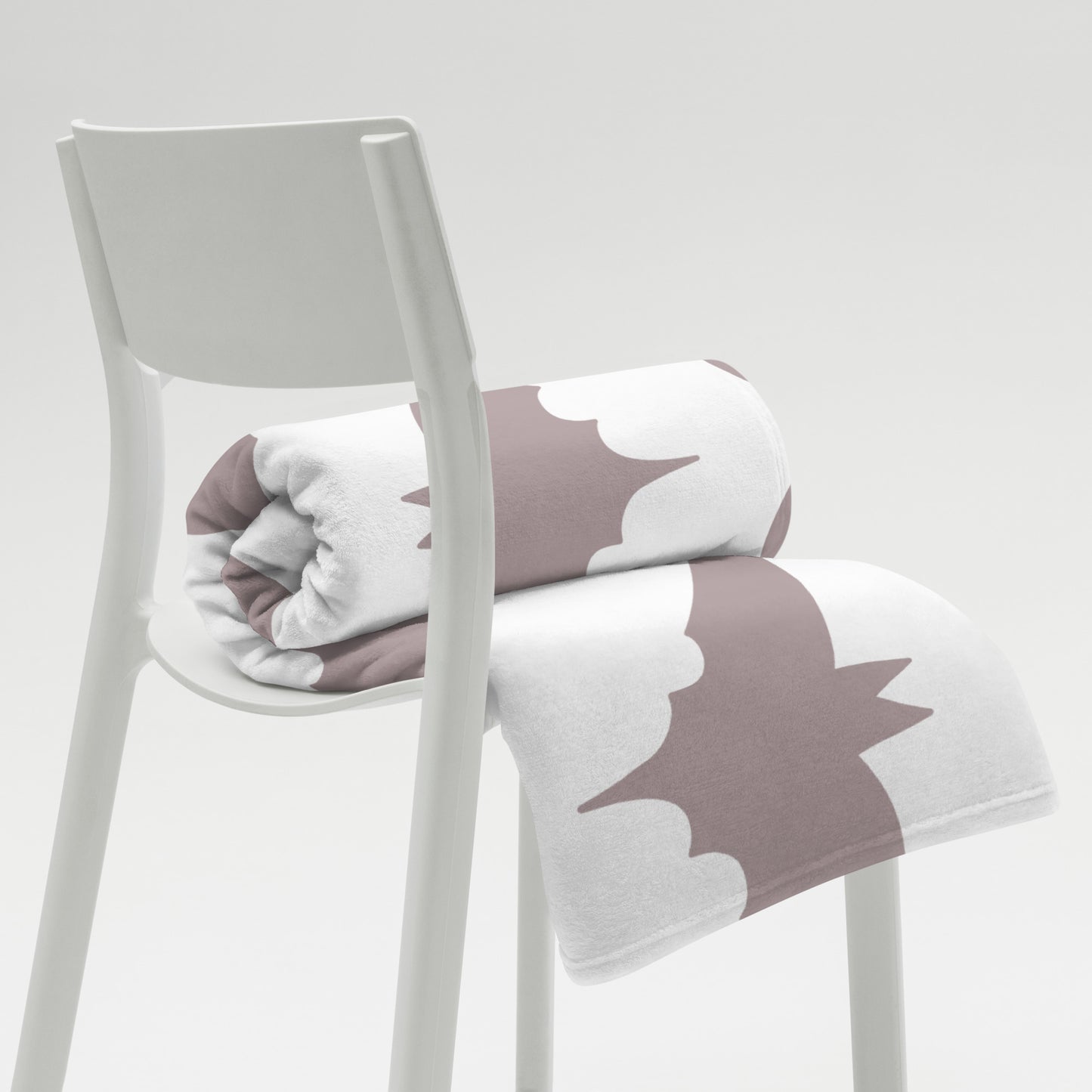 Taupe Bat Pattern Halloween Throw Blanket