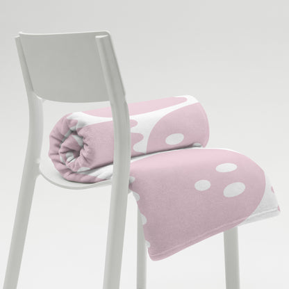 Pink Ghost Pattern Halloween Throw Blanket