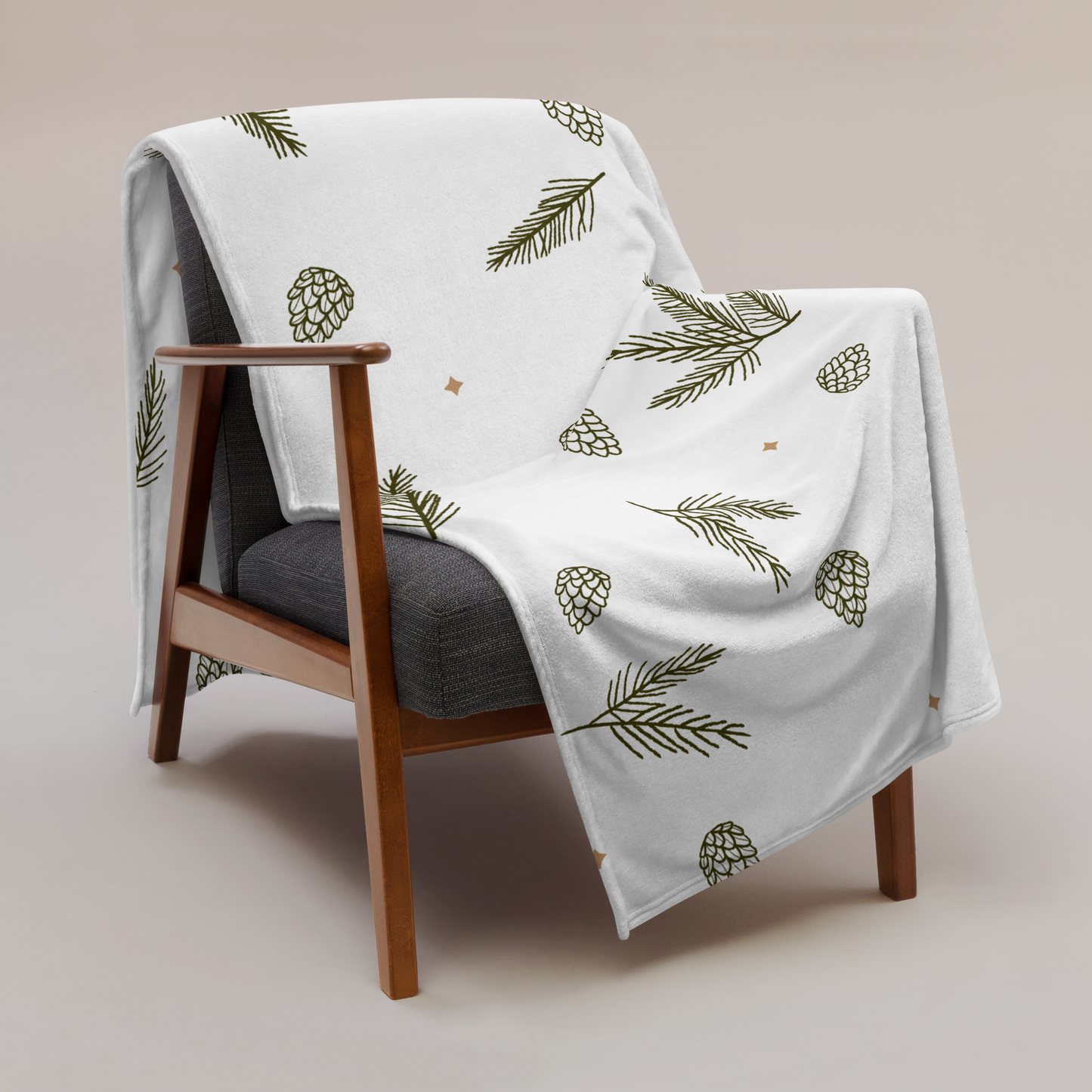 Pine Leaves Seasonal Throw Blanket