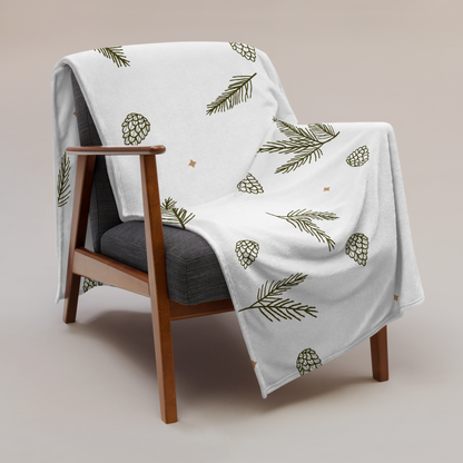 Pine Leaves Seasonal Throw Blanket