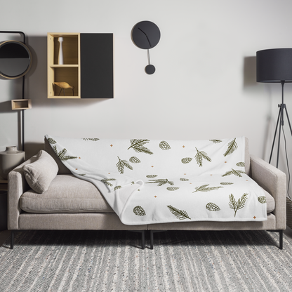 Pine Leaves Seasonal Throw Blanket