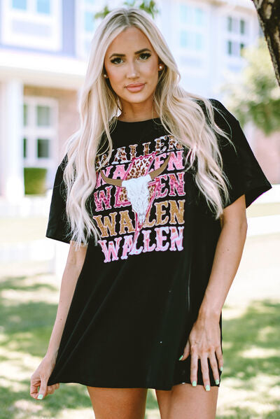 WALLEN Round Neck Short Sleeve T-Shirt - Cowaa