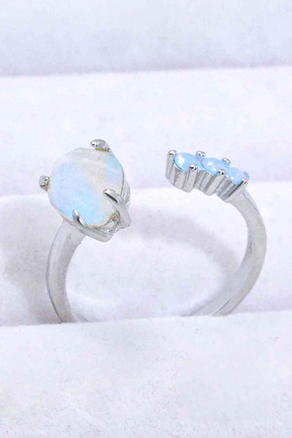 Teardrop Moonstone Open Ring - Cowaa