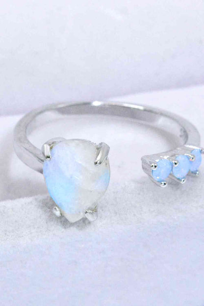 Teardrop Moonstone Open Ring - Cowaa