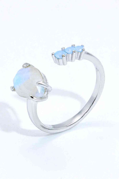 Teardrop Moonstone Open Ring - Cowaa