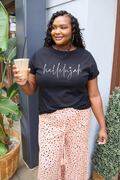Simply Love Full Size Letter Graphic Short Sleeve T-Shirt - Cowaa