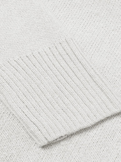 V-Neck Long Sleeve Knit Top - Cowaa
